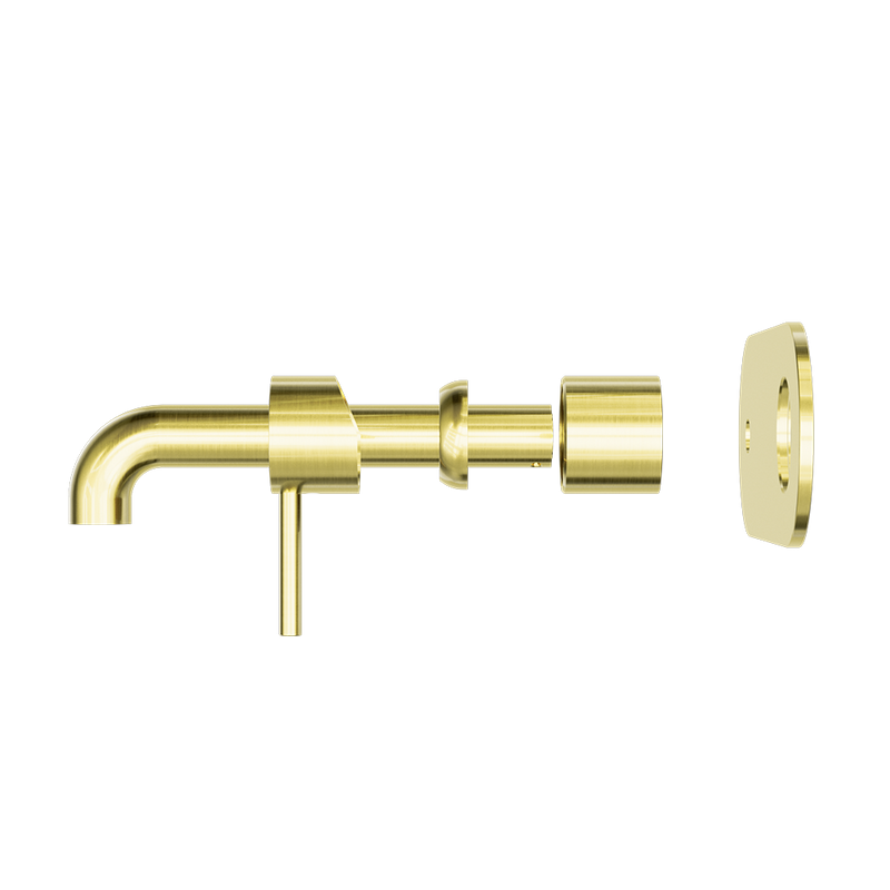 Zen SS316L Wall Basin/Bath Mixer 185mm Spout Trim Kits Only Brushed Gold