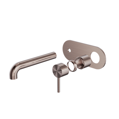 Zen SS316L Wall Basin/Bath Mixer 185mm Spout Trim Kits Only Brushed Bronze