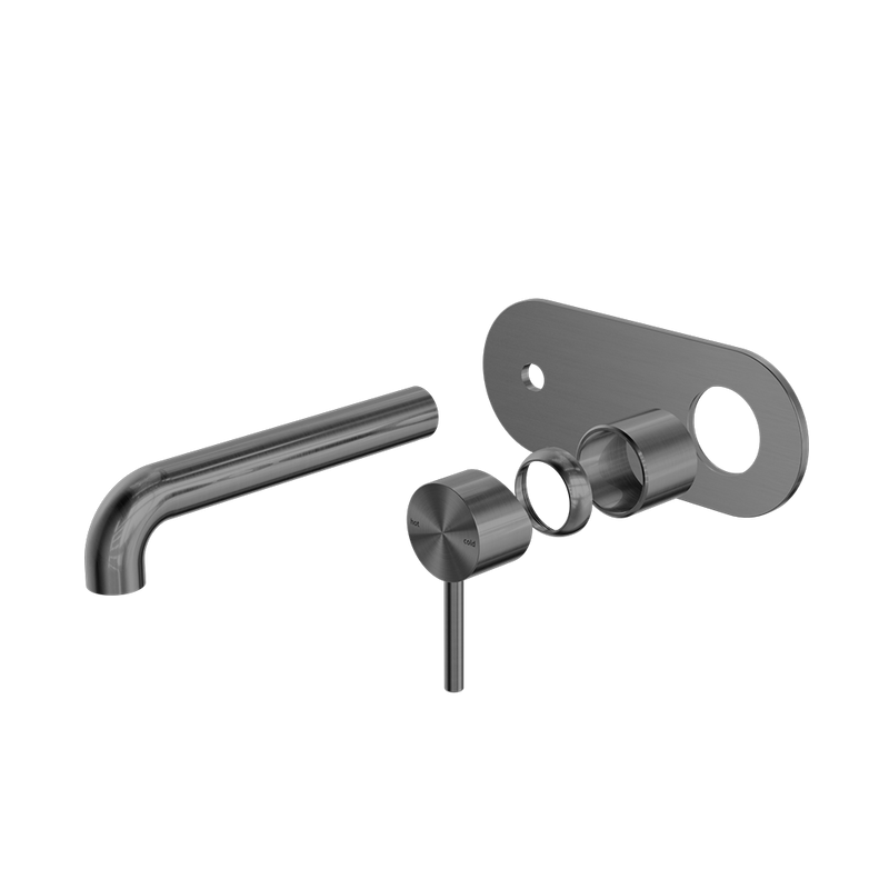 Zen SS316L Wall Basin/Bath Mixer 185mm Spout Trim Kits Only Graphite