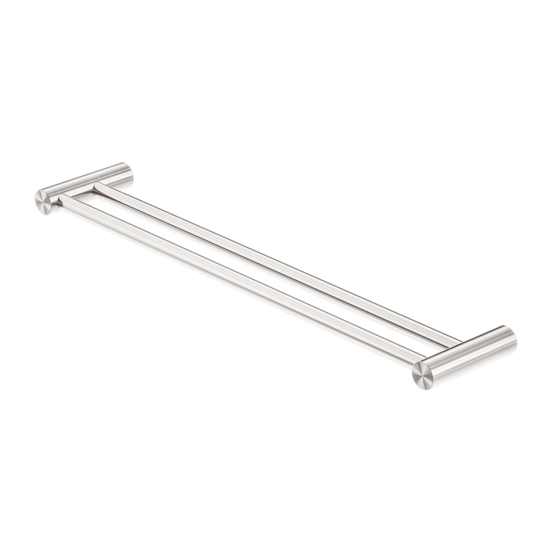 Zen SS316L Double Towel Rail 800mm Brushed Nickel