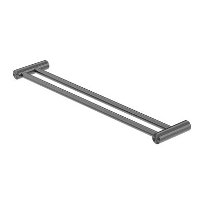 Zen SS316L Double Towel Rail 800mm Graphite