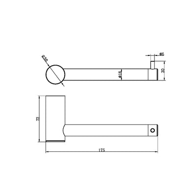 Zen SS316L Toilet Roll Holder Brushed Nickel