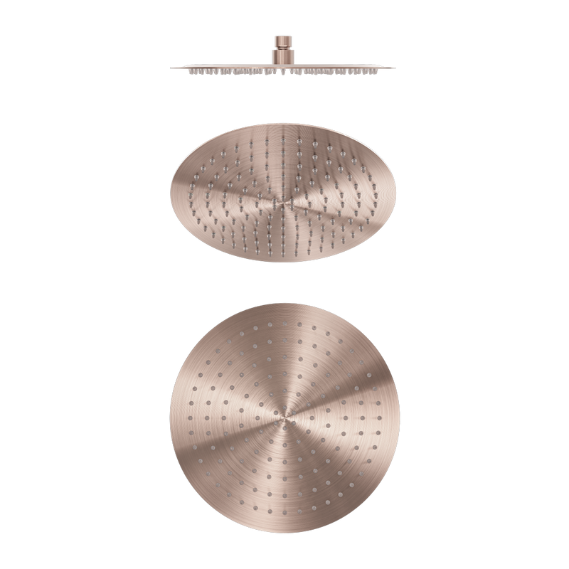 Zen SS316L 300mm Round Shower Head Brushed Bronze