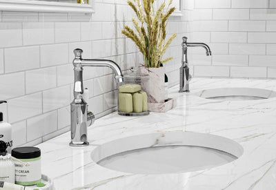 Nero York Basin Mixer With White Porcelain Lever Chrome - Sydney Home Centre