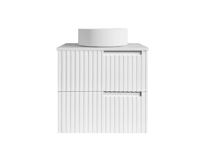 Otti Noosa 600mm Wall Hung Vanity Matte White (Ultra Deluxe Stone Top) - Sydney Home Centre