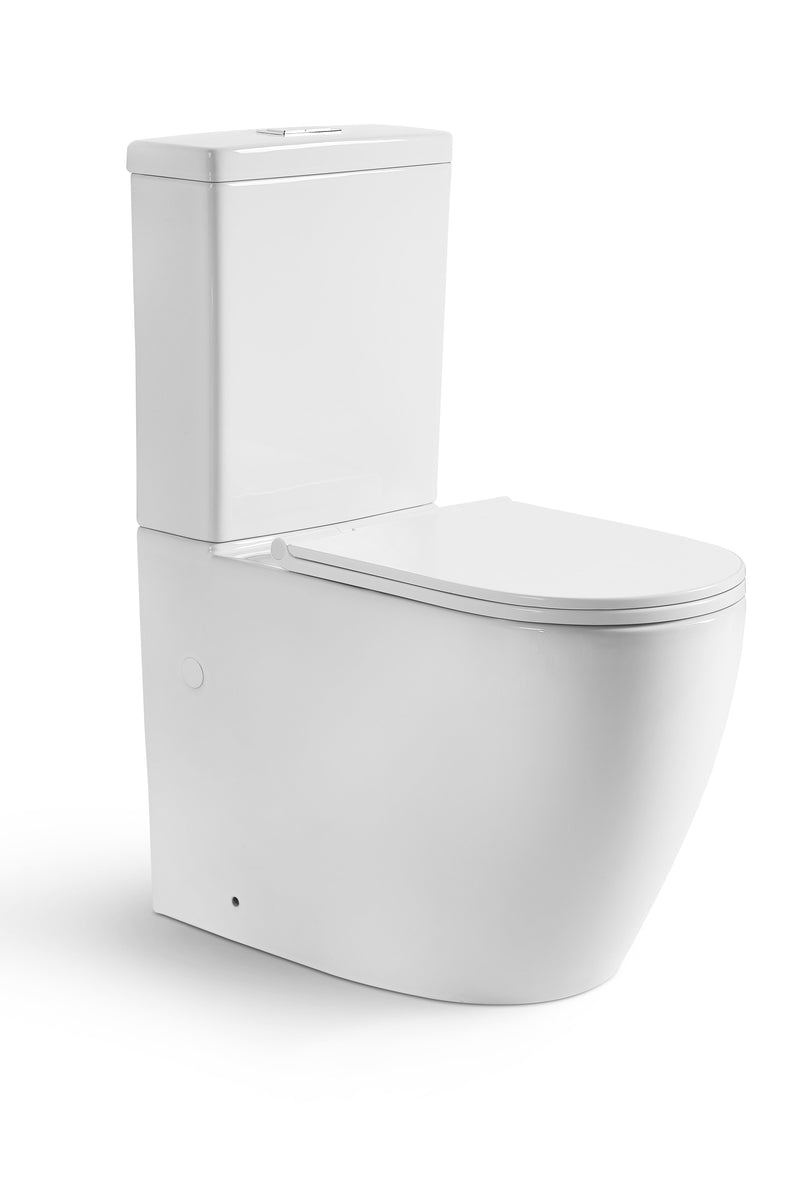 Poseidon Elvera Care Rimless Toilet Suite White - Sydney Home Centre