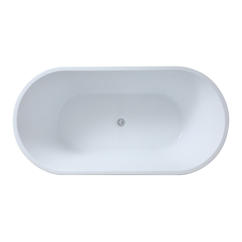 Poseidon Ovia Free Standing 1700mm Gloss White Bathtub - Sydney Home Centre