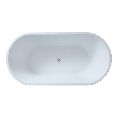 Poseidon Ovia Free Standing 1700mm Gloss Black And White Bathtub - Sydney Home Centre