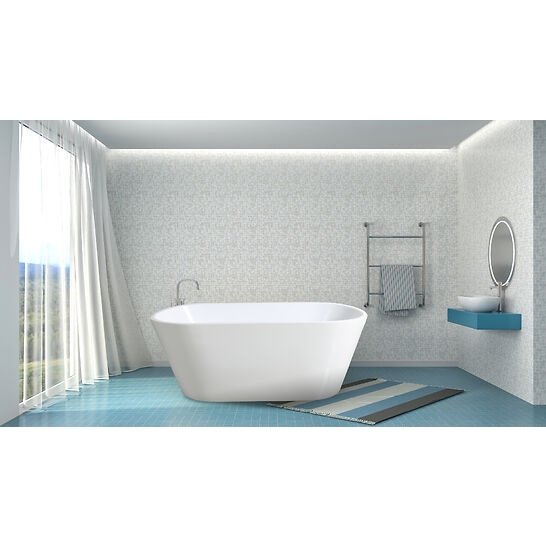 Poseidon Ovia Free Standing 1700mm Gloss White Bathtub - Sydney Home Centre