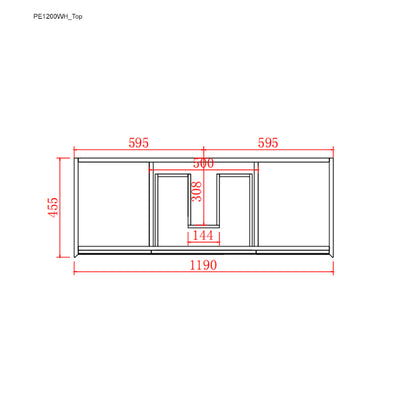 Poseidon Petra 1200mm Wall Hung Cabinet Only - Sydney Home Centre