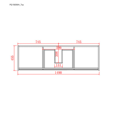 Poseidon Petra 1500mm Wall Hung Cabinet Only - Sydney Home Centre