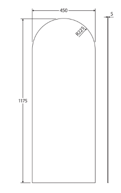 Fienza Care 450mm x 1175mm Arch Shape Mirror - Sydney Home Centre