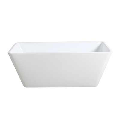 Poseidon Qubist Free Standing 1500mm Gloss White Bathtub - Sydney Home Centre