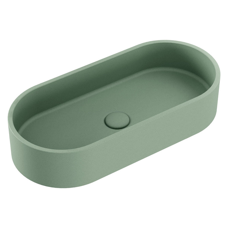 Fienza Jada Pill Concrete Above Counter Basin Sage - Sydney Home Centre