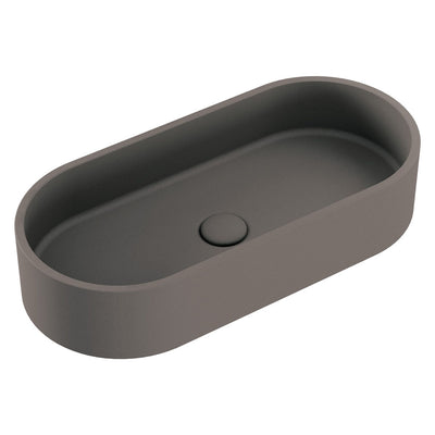 Fienza Jada Pill Concrete Above Counter Basin Warm Grey - Sydney Home Centre