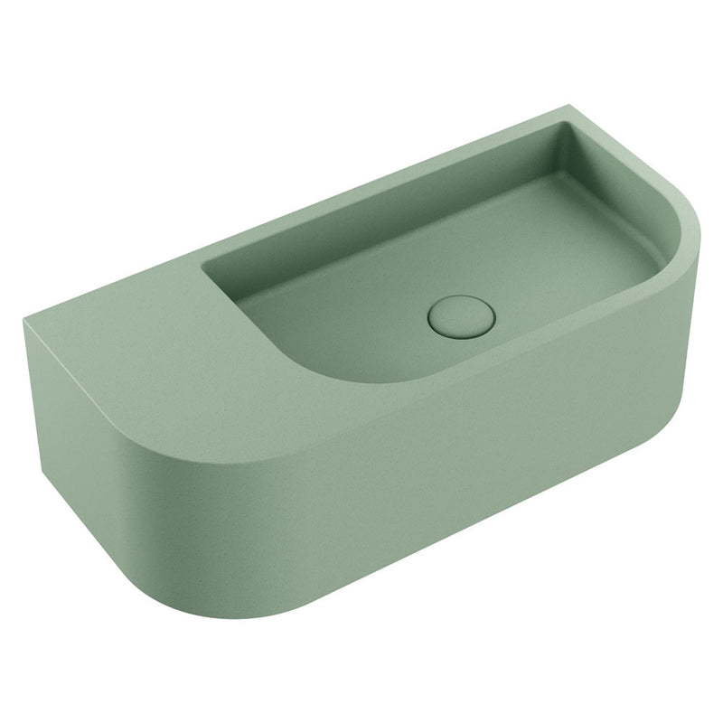 Fienza Blanca Concrete Wall Basin Sage - Sydney Home Centre