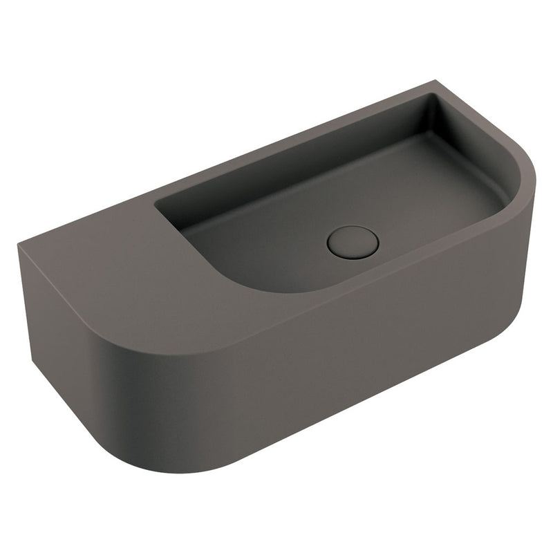 Fienza Blanca Concrete Wall Basin Warm Grey - Sydney Home Centre