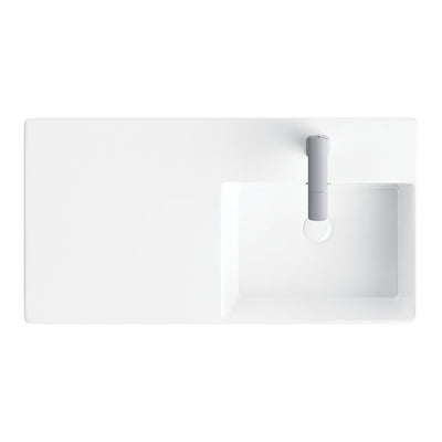 Fienza Petra Right-Hand Wall Basin 800mm Gloss White - Sydney Home Centre