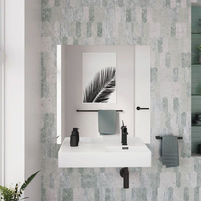 Fienza Petra Right-Hand Wall Basin 800mm Gloss White - Sydney Home Centre