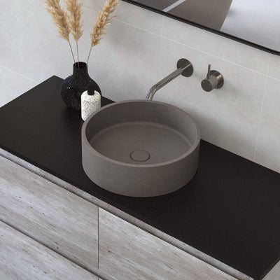 Fienza Jada Round Concrete Above Counter Basin Warm Grey - Sydney Home Centre