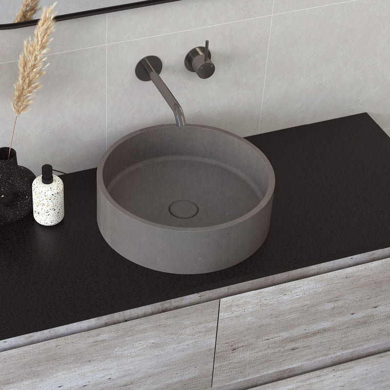 Fienza Jada Round Concrete Above Counter Basin Warm Grey - Sydney Home Centre