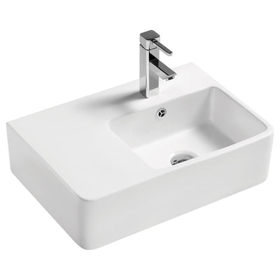 Fienza Delta Care Right-Hand Wall Basin Gloss White - Sydney Home Centre