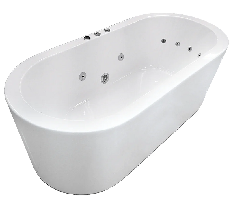 Broadway Bathroom Redondo 1700mm Spa With Electronic Touch Pad 12 Jets White