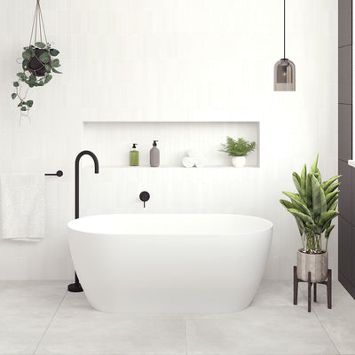 Fienza Kaya 1500mm Solid Surface Bath Matte White - Sydney Home Centre