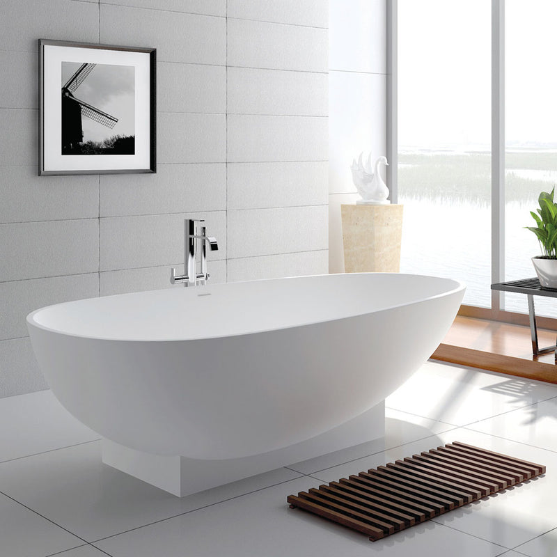 Fienza Lagoona Solid Surface Bath Matte White - Sydney Home Centre