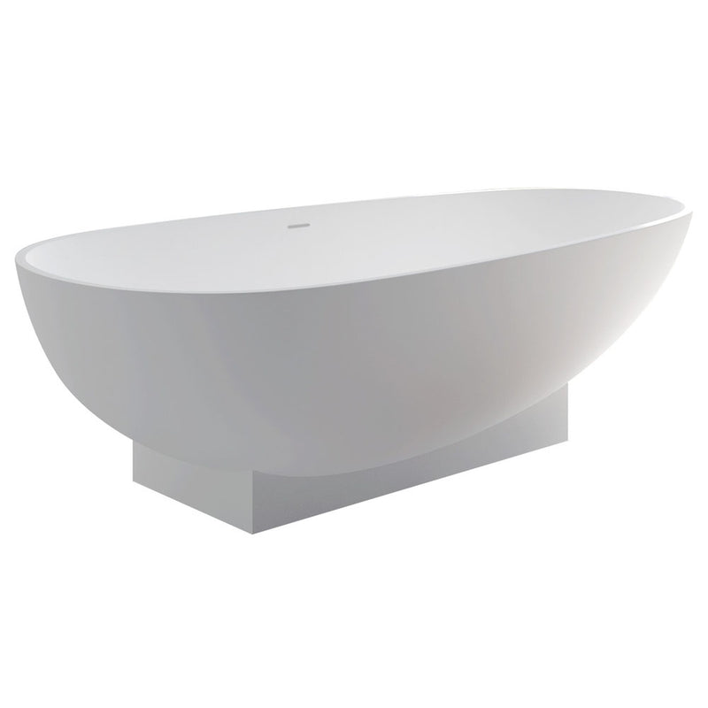 Fienza Lagoona Solid Surface Bath Matte White - Sydney Home Centre