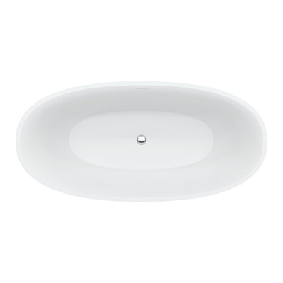 Fienza Sasso Solid Surface Bath 1550mm Matte White - Sydney Home Centre