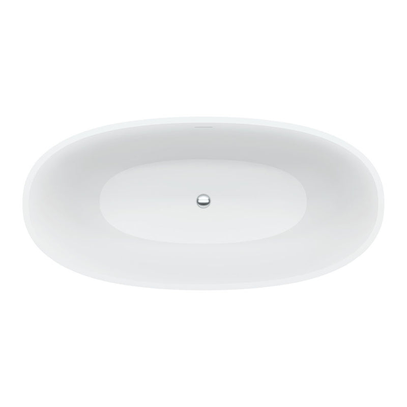 Fienza Sasso Solid Surface Bath 1550mm Matte White - Sydney Home Centre