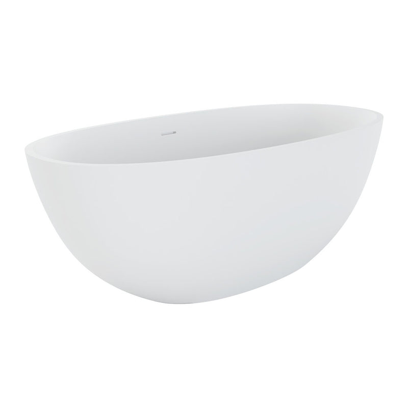 Fienza Sasso Solid Surface Bath 1550mm Matte White - Sydney Home Centre