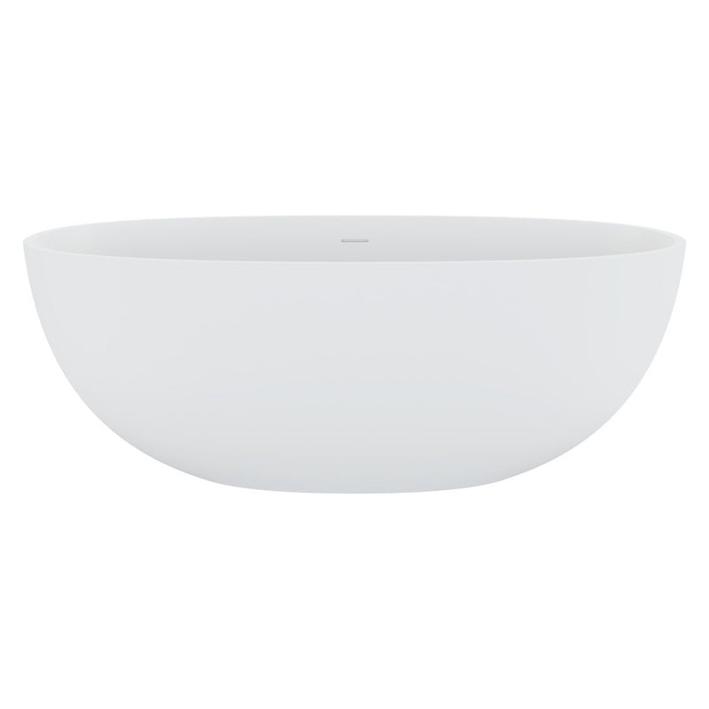 Fienza Sasso Solid Surface Bath 1650mm Matte White - Sydney Home Centre