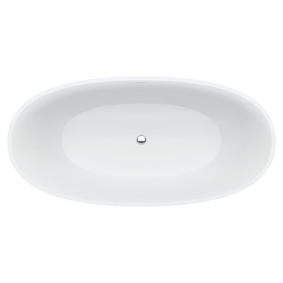 Fienza Sasso Solid Surface Bath 1650mm Matte White - Sydney Home Centre