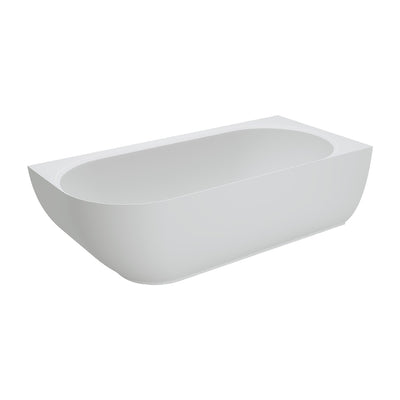 Fienza Matta 1700mm Left-Hand Solid Surface Corner Bath Matte white - Sydney Home Centre