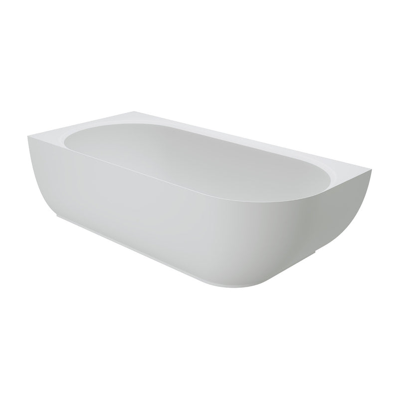 Fienza Matta 1700mm Right-Hand Solid Surface Corner Bath Matte white - Sydney Home Centre