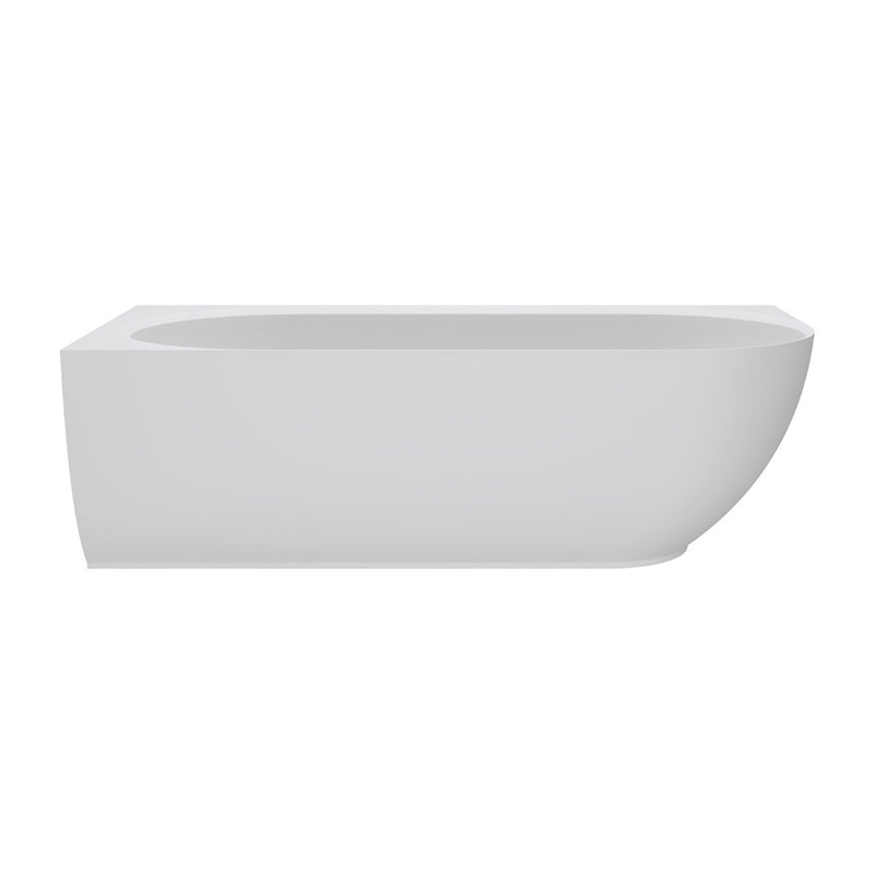 Fienza Matta 1700mm Right-Hand Solid Surface Corner Bath Matte white - Sydney Home Centre