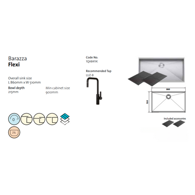 Barazza Flexi Large Bowl Sink with Grids