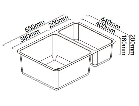 Lago 1 & 1/3 Bowl Sink with Drainer Tray