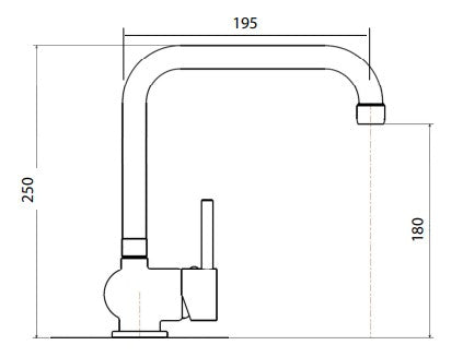 Gareth Ashton MALIBUQ Squareneck Sink Mixer Chrome