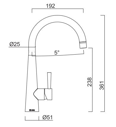 Gareth Ashton 304 Gooseneck Bar Sink Mixer Eureka Gold