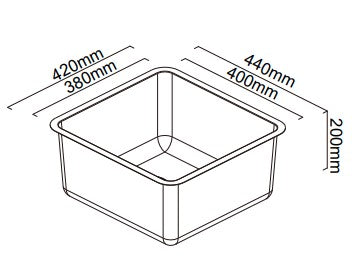 Lago Single Bowl Sink with Drainer Tray