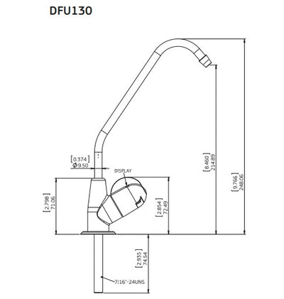 Puretec Long Reach LED Tap Chrome