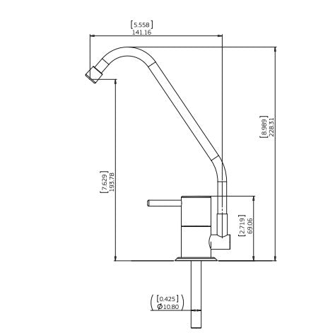 Puretec Long Reach Tap Chrome