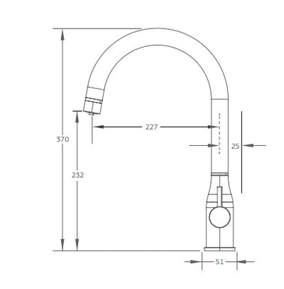 Puretec TRIPLA Elite 3-in-1 Gooseneck Mixer Tap Matte Black