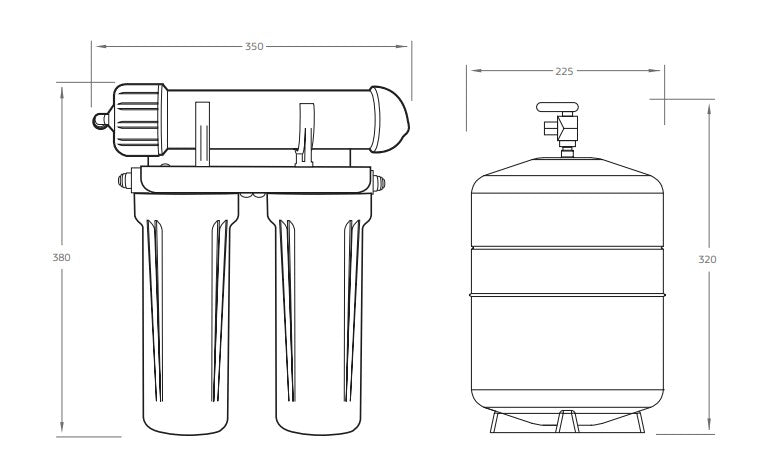 Puretec Reverse Osmosis System, 270 litres/day