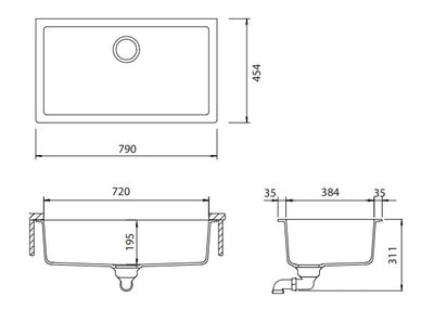 Schock Signus Large Single Bowl Undermount Puro