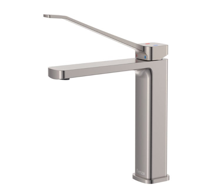 Fienza Tono Care Medium Basin Mixer Brushed Nickel - Sydney Home Centre