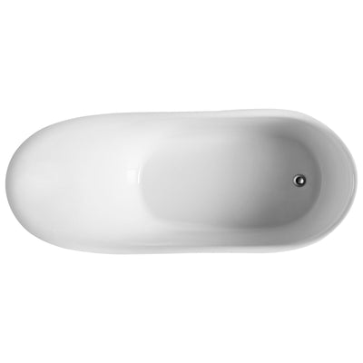 Poseidon Bevel Free Standing 1700mm Gloss White Bathtub - Sydney Home Centre